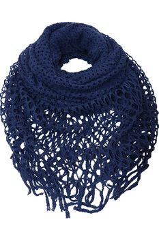 Fular pentru femei, tricotat subtire, cu franjuri, sezon rece, Adnana ZR-11-6 Albastru Fular pentru femei, tricotat subtire, cu franjuri, sezon rece, Adnana ZR-11-6 Albastru