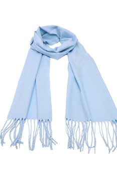 Fular pentru femei, din casmir, subtire, sezon toamna primavara, cu franjuri, Alex ZS-14-12 Albastru deschis Fular pentru femei, din casmir, subtire, sezon toamna primavara, cu franjuri, Alex ZS-14-12 Albastru deschis