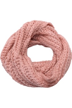 Fular circular pentru femei, tricotat din poliester, supradimensionat, sezon rece, Antonia ZR-7-1 Roz pudrat Fular circular pentru femei, tricotat din poliester, supradimensionat, sezon rece, Antonia ZR-7-1 Roz pudrat