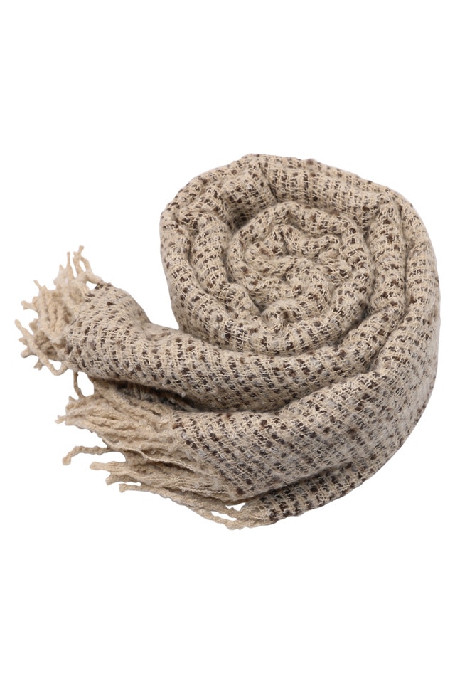 Fular sau sal pentru femei, cu franjuri, supradimensionat, din poliester, toamna iarna, Aneta ZS-21-7 Bej