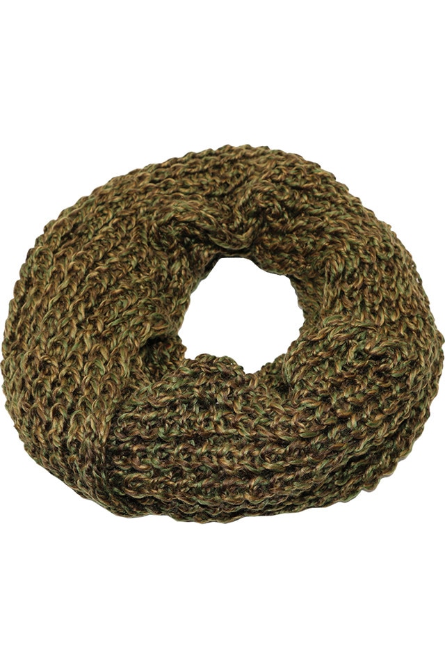 Fular circular pentru femei, tricotat, din poliester, supradimensionat, sezon rece, 2 culori, Anastasia ZR-2-2 Khaki Green