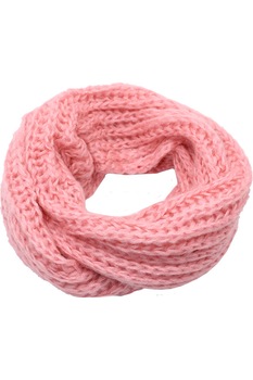 Fular circular pentru femei, tricotat din poliester, supradimensionat, sezon rece, Antonia ZR-7-3 Roz Fular circular pentru femei, tricotat din poliester, supradimensionat, sezon rece, Antonia ZR-7-3 Roz