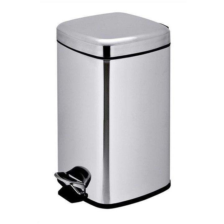 Cos de gunoi cu pedala, Casa Plastor, 12L, inox