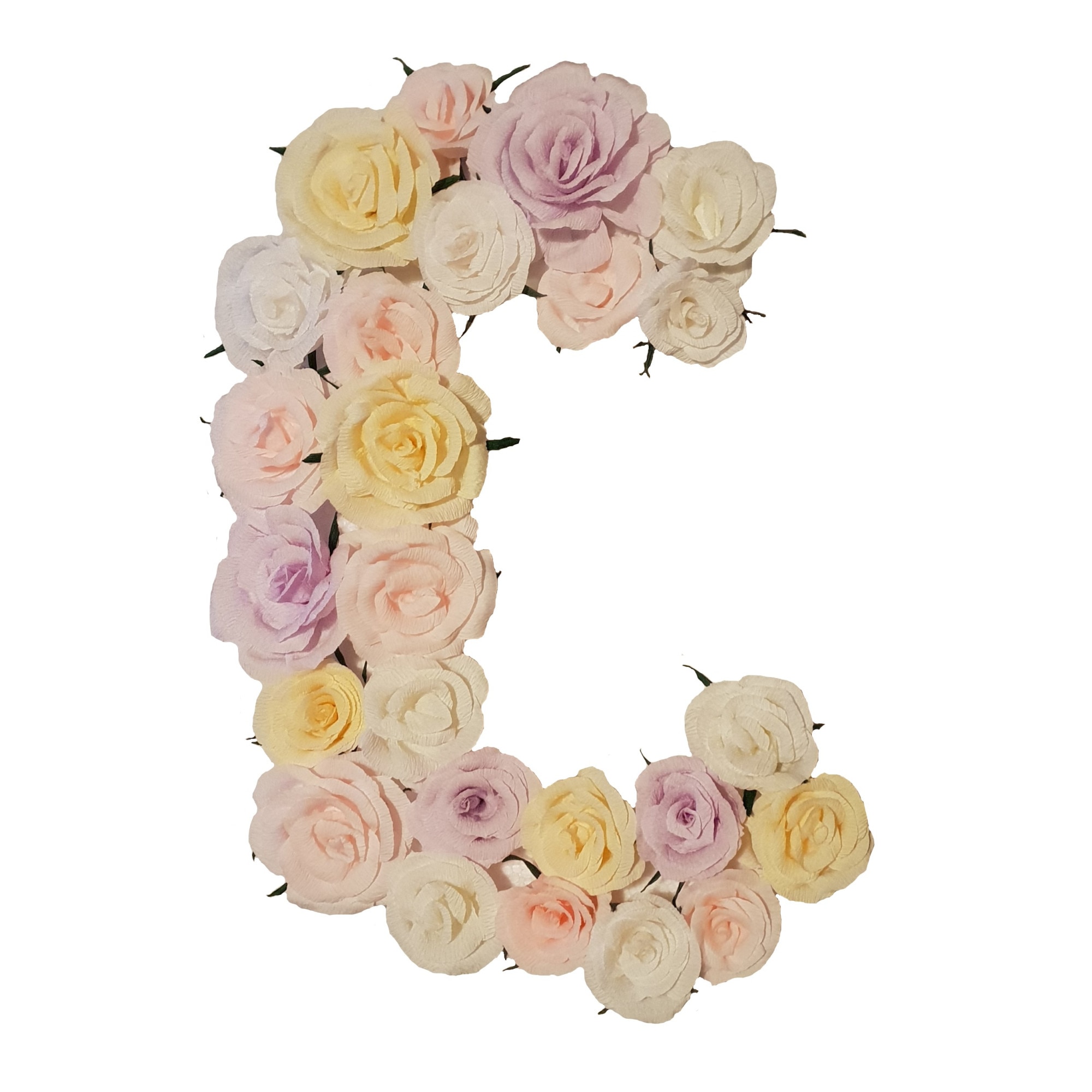 Litera volumetrica C Handmade Minis Boutique, pastel