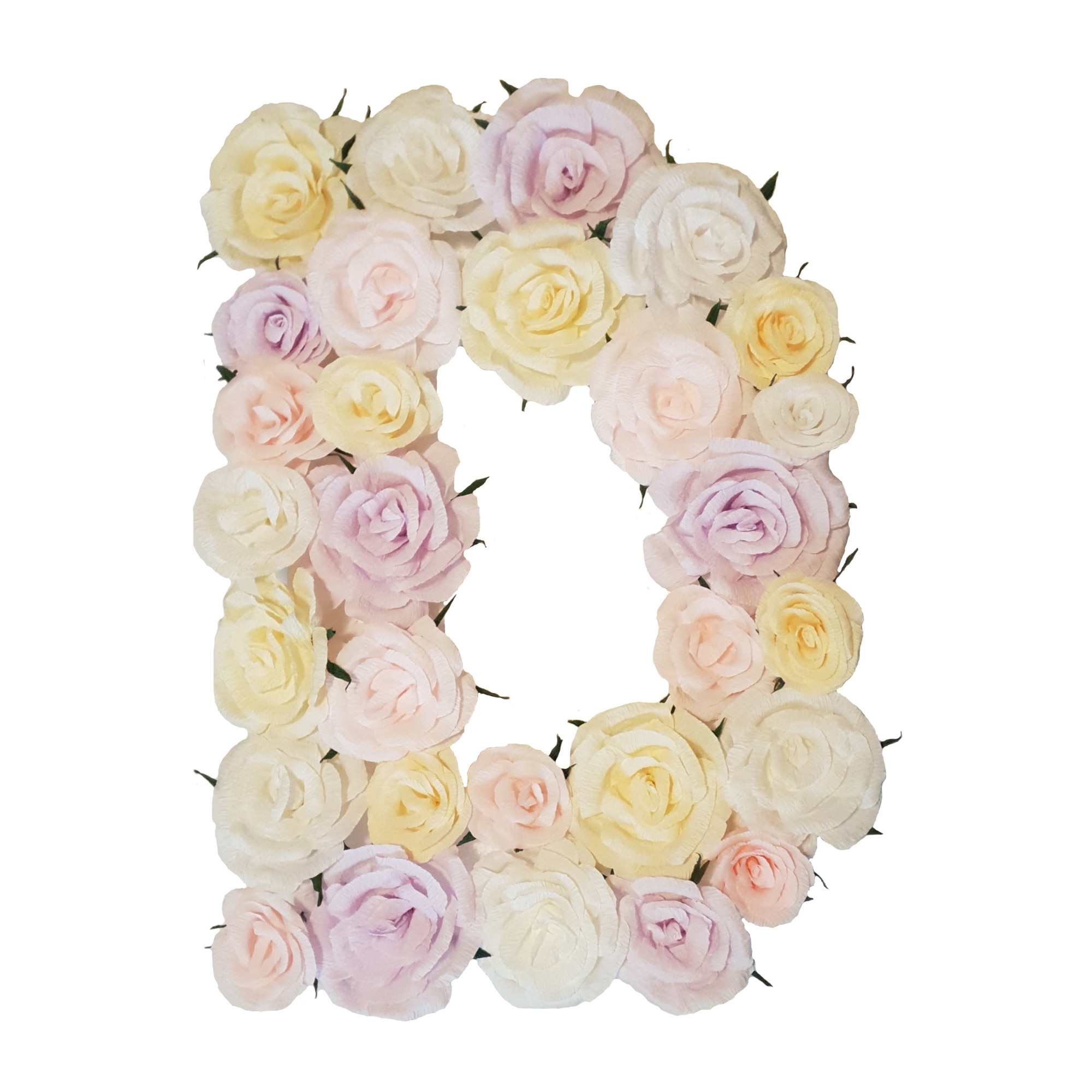 Litera volumetrica D Handmade Minis Boutique, pastel