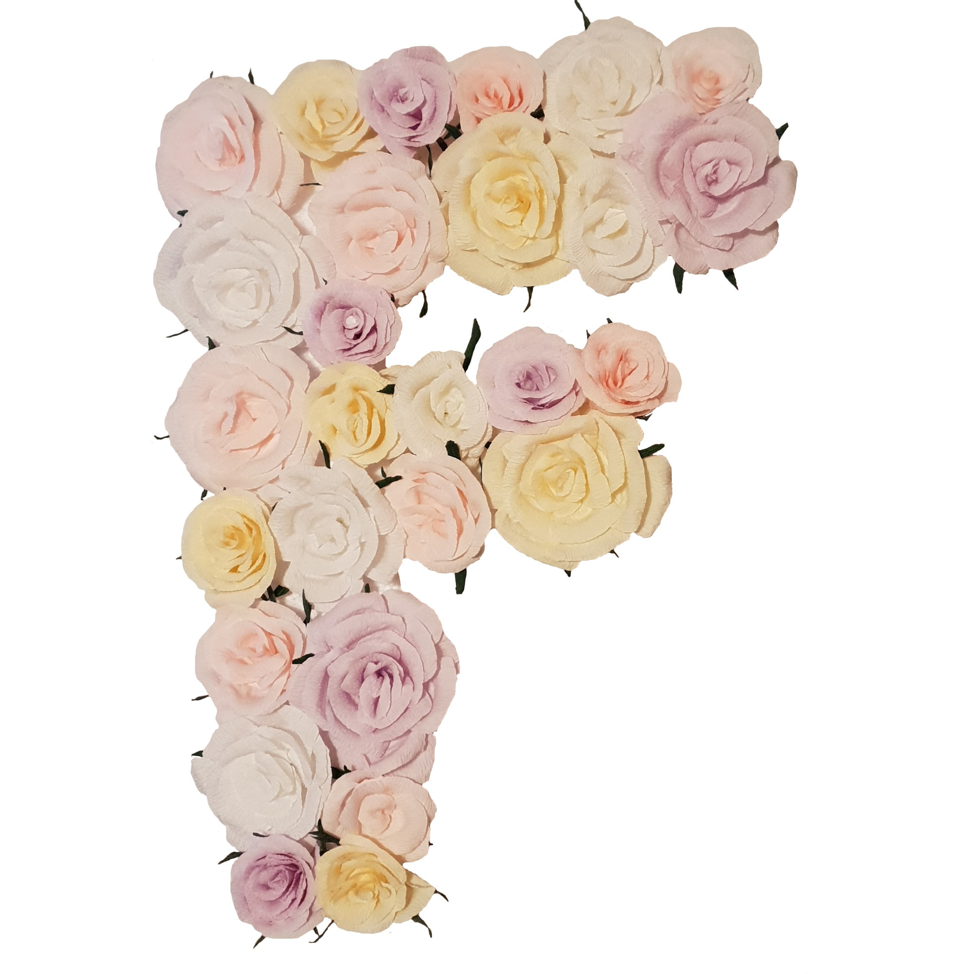 Litera volumetrica F Handmade Minis Boutique, pastel