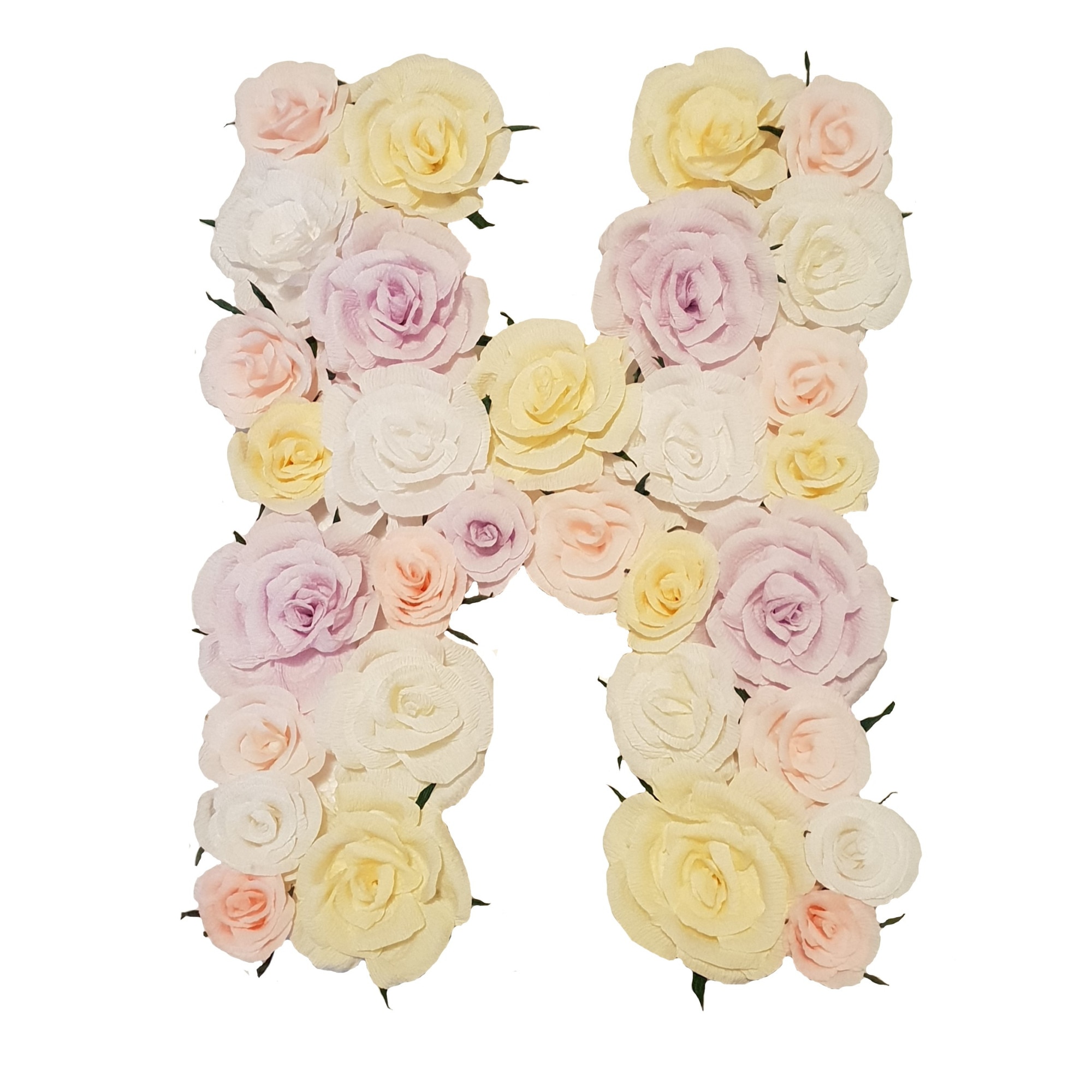 Litera volumetrica H Handmade Minis Boutique, pastel