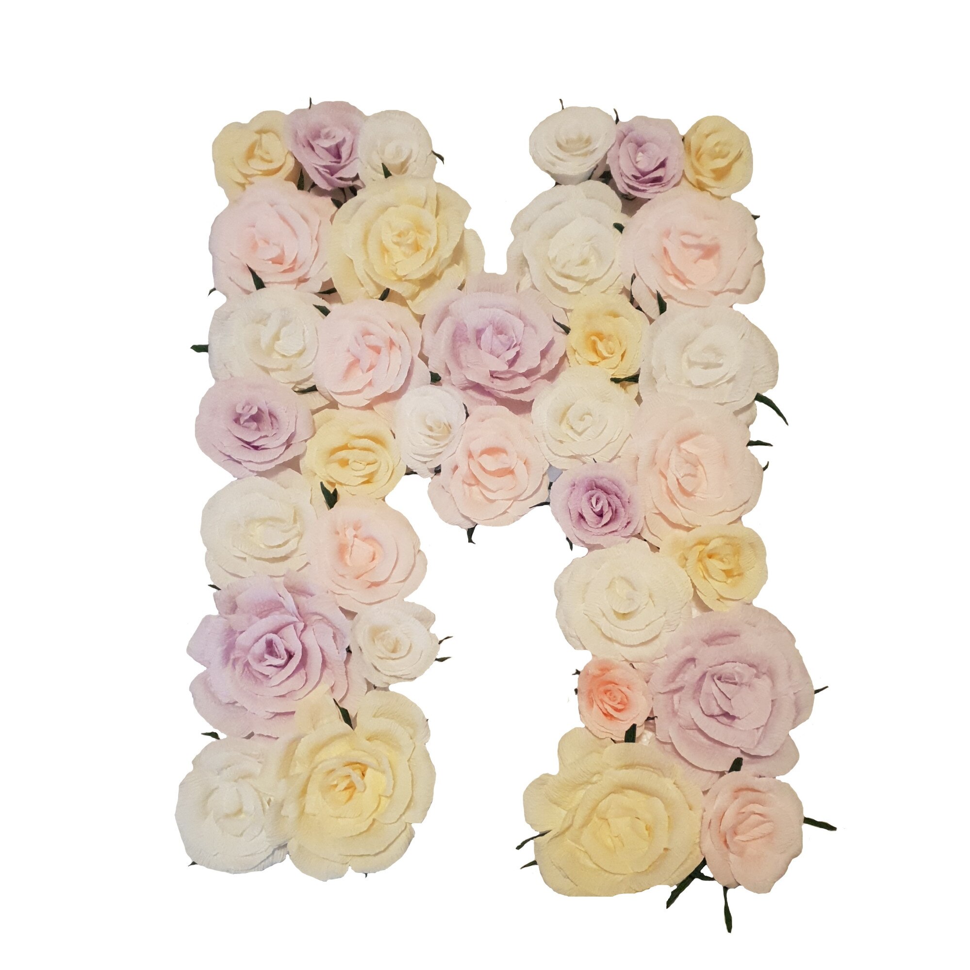 Litera volumetrica M Handmade Minis Boutique, pastel