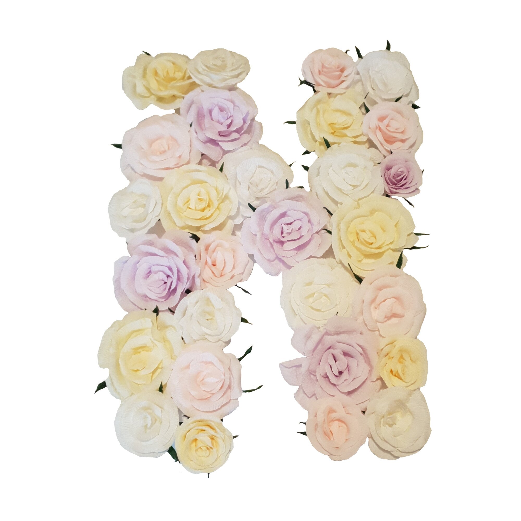 Litera volumetrica N Handmade Minis Boutique, pastel