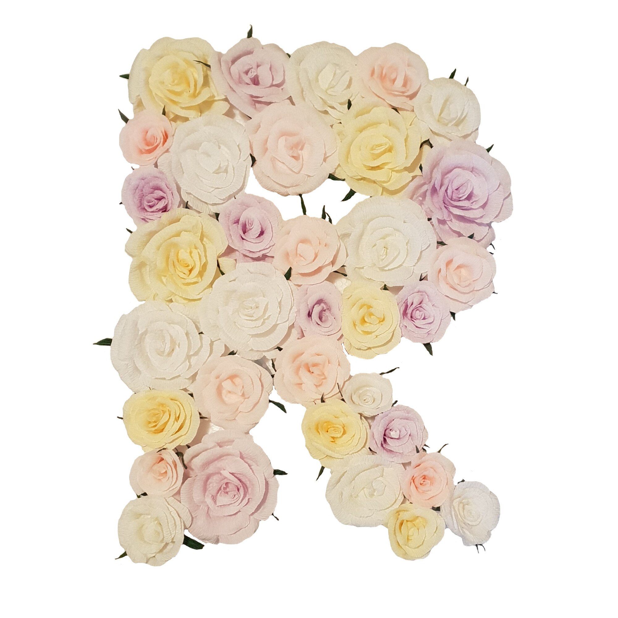 Litera volumetrica R Handmade Minis Boutique, pastel