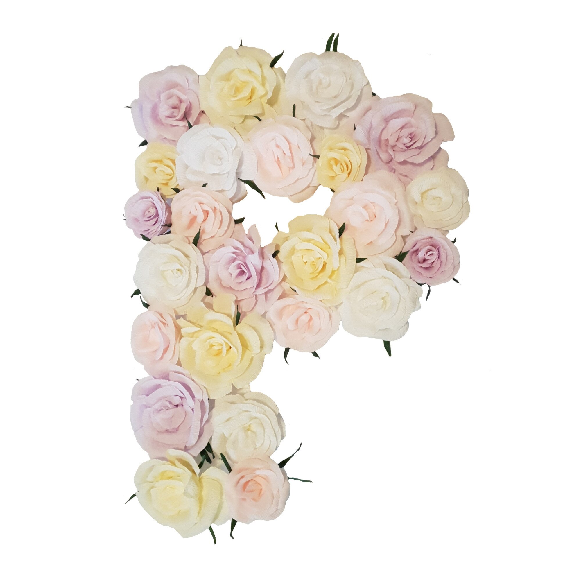 Litera volumetrica P Handmade Minis Boutique, pastel