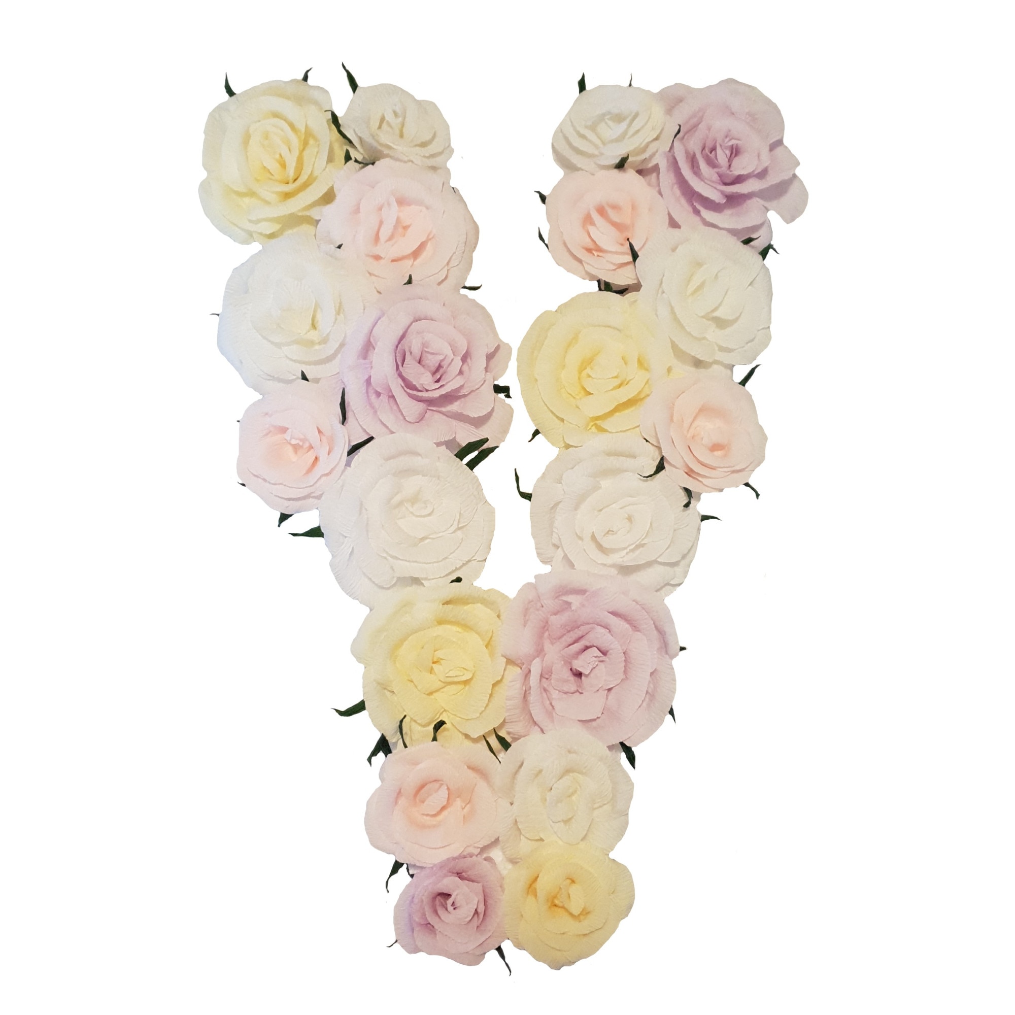 Litera volumetrica V Handmade Minis Boutique, pastel
