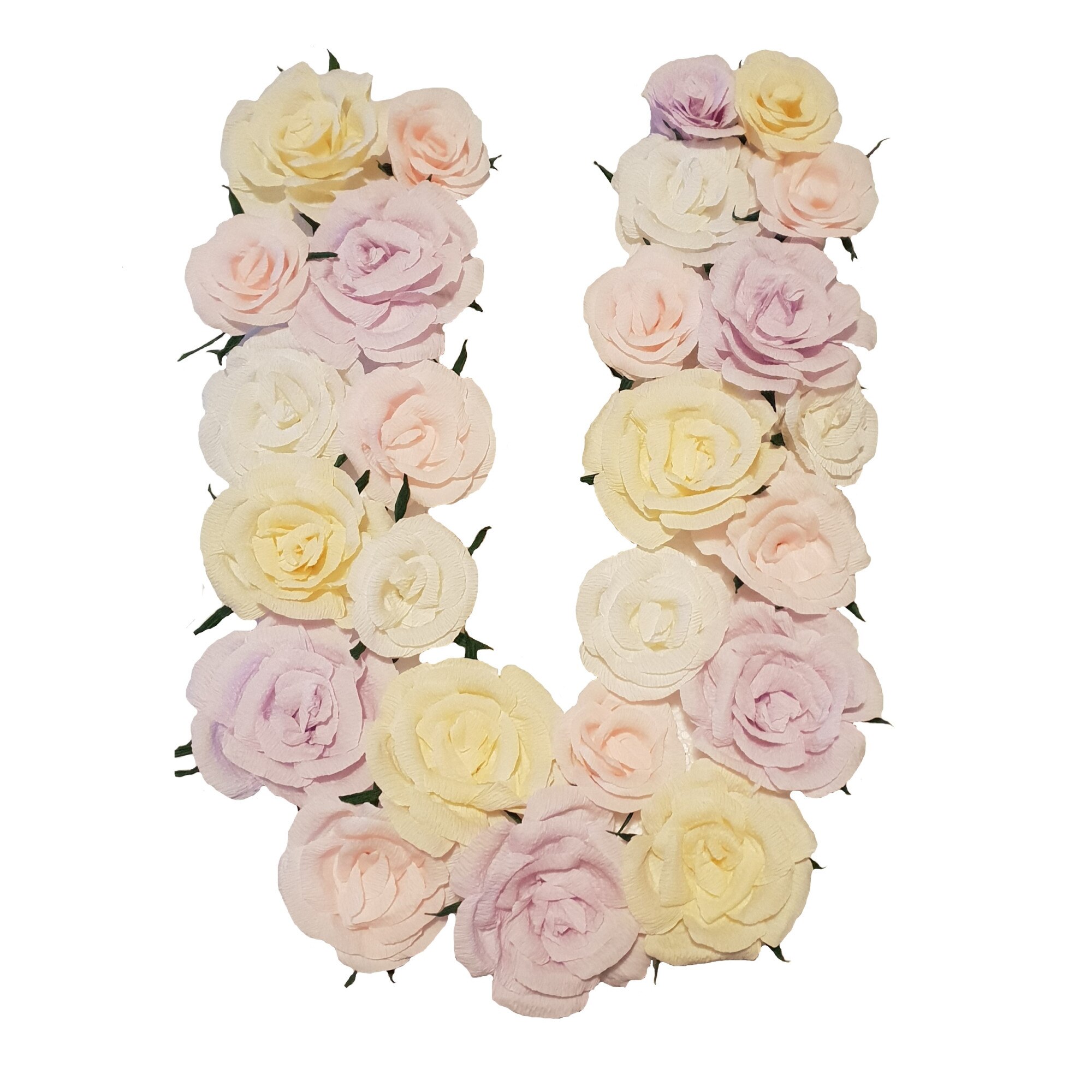 Litera volumetrica U Handmade Minis Boutique, pastel