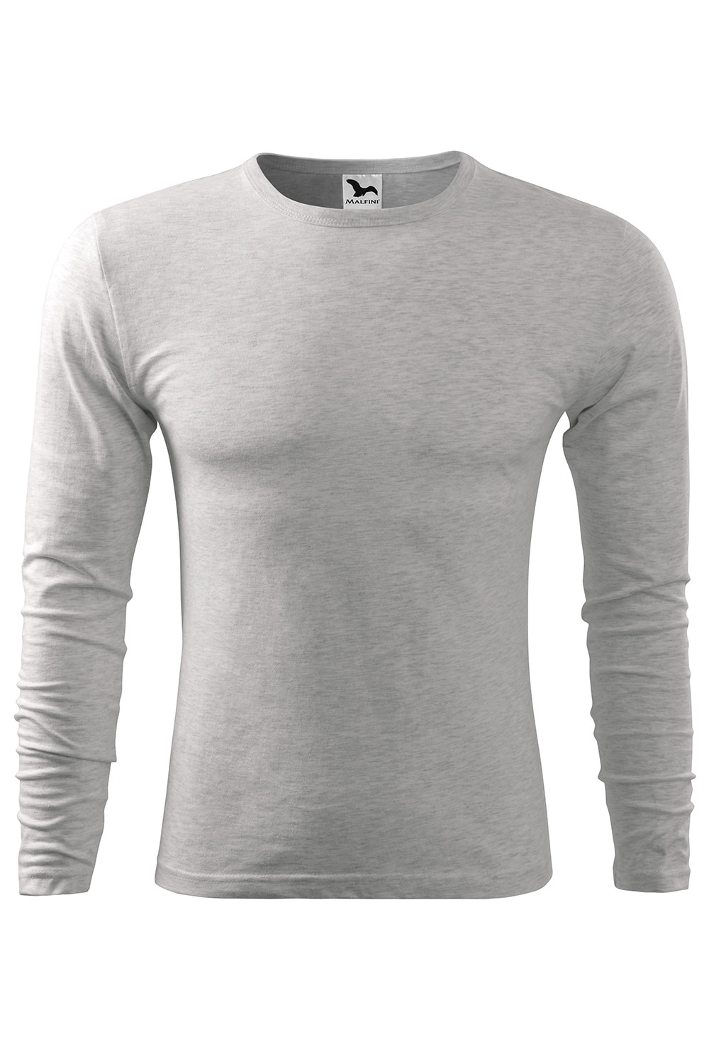 Tricou de barbati basic cu maneca lunga, Gri deschis