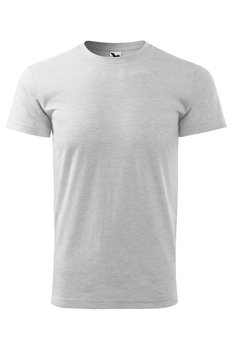 Tricou de barbati basic cu maneca scurta, Gri deschis Tricou de barbati basic cu maneca scurta, Gri deschis