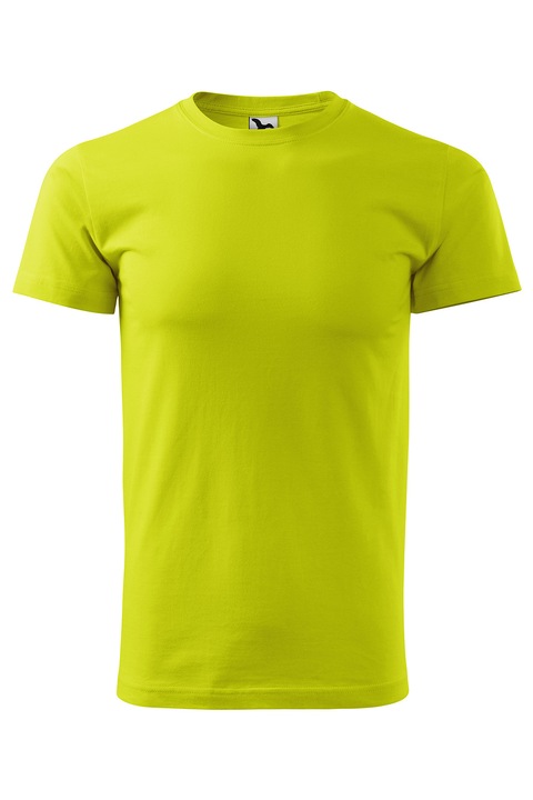 Tricou de barbati basic cu maneca scurta, Galben lime