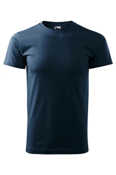 Tricou de barbati basic cu maneca scurta, Albastru marin Tricou de barbati basic cu maneca scurta, Albastru marin