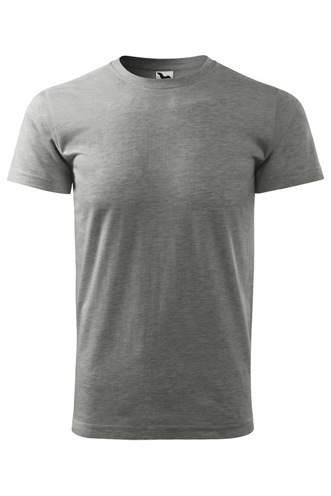 Tricou de barbati basic cu maneca scurta, Gri inchis