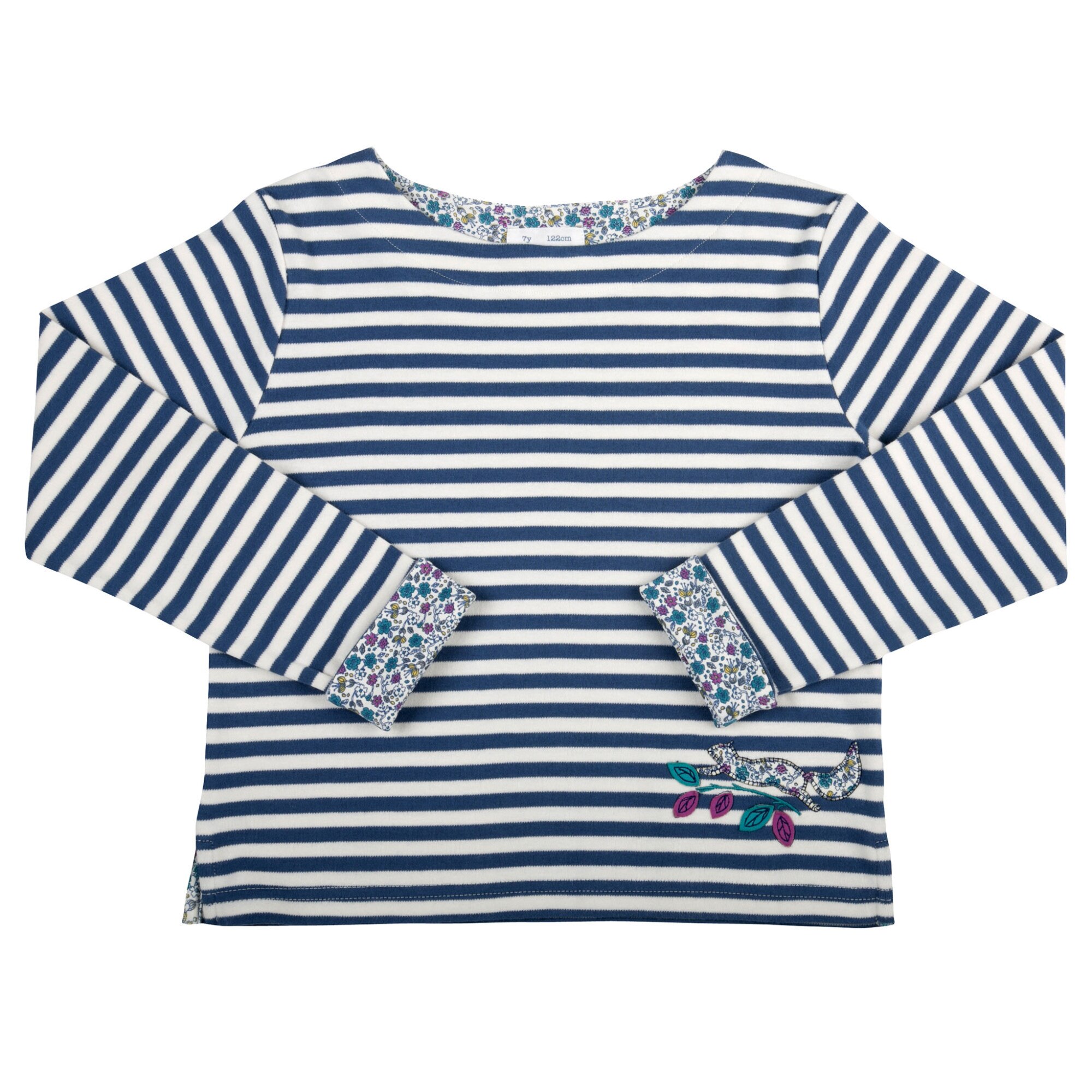 Top dungi Ditsy 100% bumbac organic, Albastru/Alb