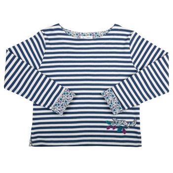 Top dungi Ditsy 100% bumbac organic, Albastru/Alb, 134 cm Top dungi Ditsy 100% bumbac organic, Albastru/Alb, 134 cm