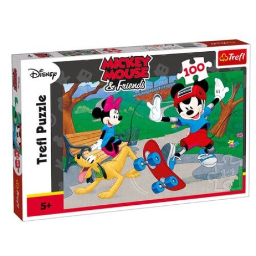 Puzzle Disney Mickey Mouse la plimbare in parc, 100 piese iMK