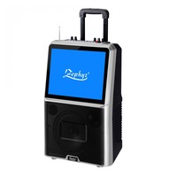 set karaoke cu ecran led multicolor zephyr zp 9999 e 8quot inch activ bluetooth mp3 2 microfoane imagen 40_0_
0