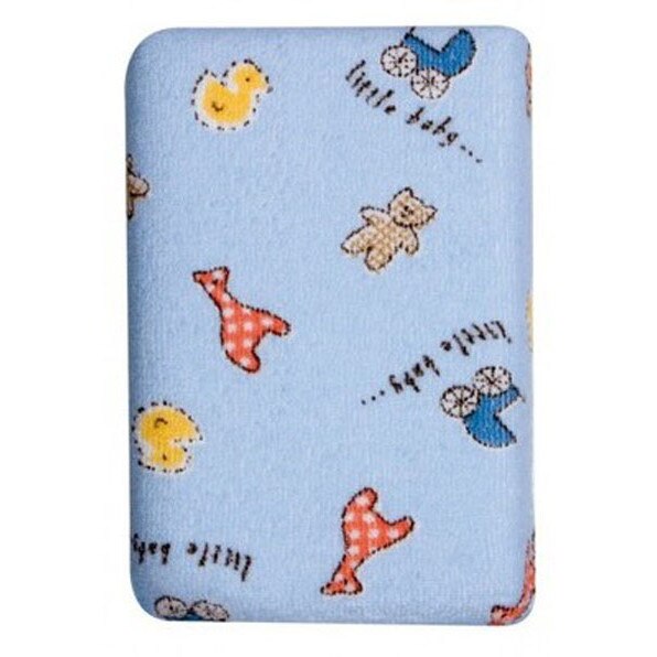 Burete baie, flausat, albastru, 11x7 cm