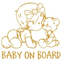 sticker auto baby on board ursulet culoare aurie imagen 40_0_
0