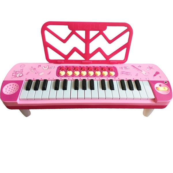 Orga electronica Little Musician cu microfon, roz