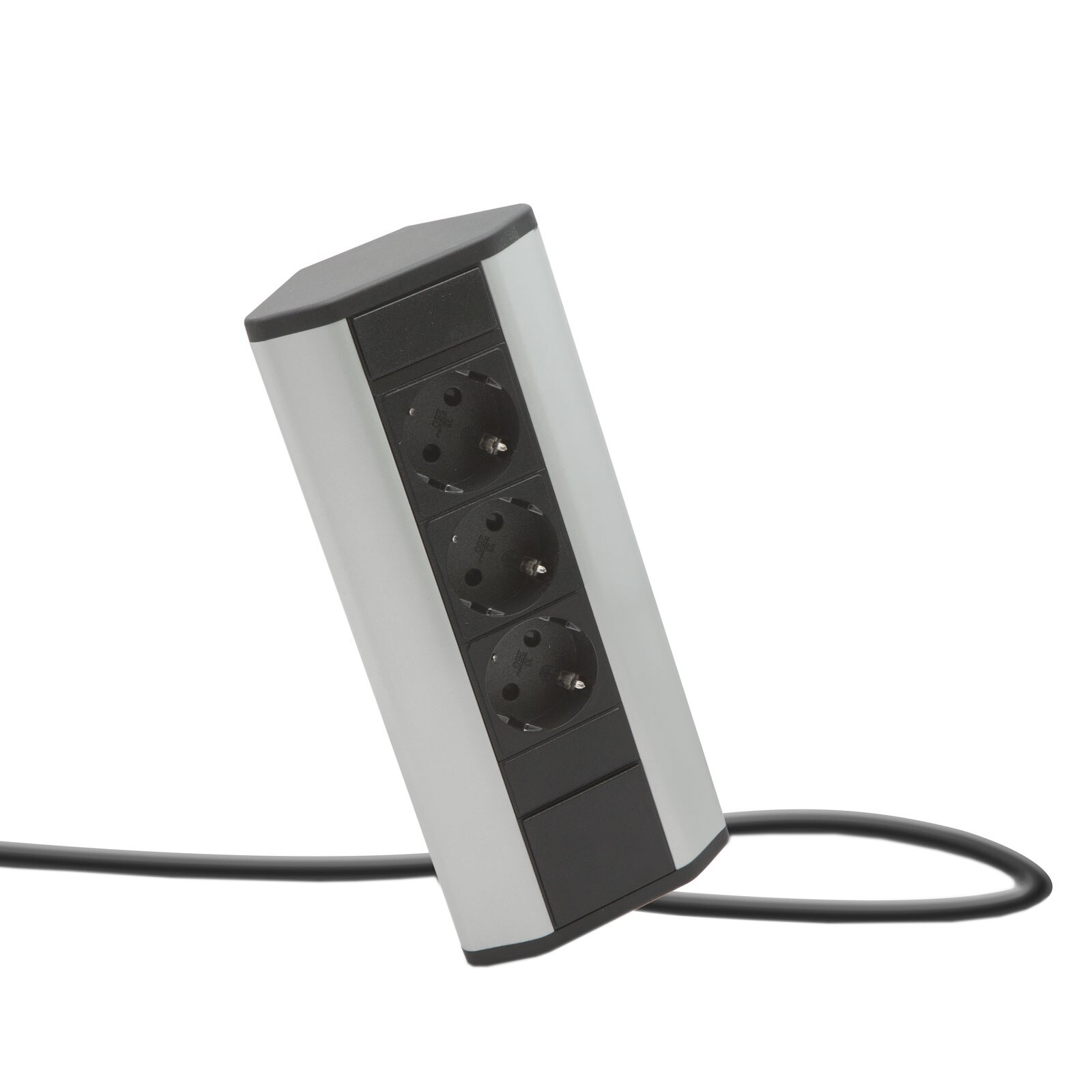 Multipriza de colt Delight, 3 prize, protectie copii, cablu 1.5 m, 3x1.5 mm², Aluminiu