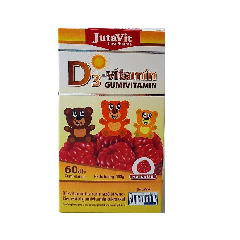 Vitamina D3 gumata, Jutavit, 60 cpr gumate