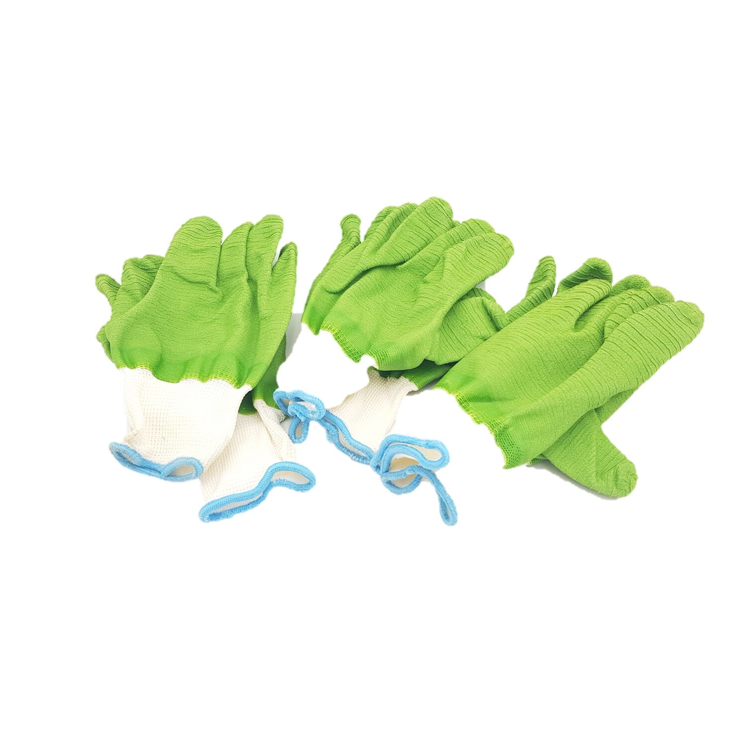 Set 3 perechi manusi de lucru groase, aderenta ridicata 10 (XL), verzi