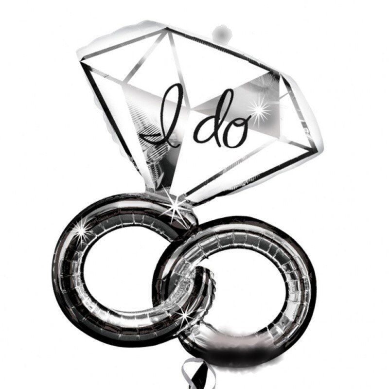 Balon Folie Figurina Inele - I do - 69 x 76 cm, Amscan 24662