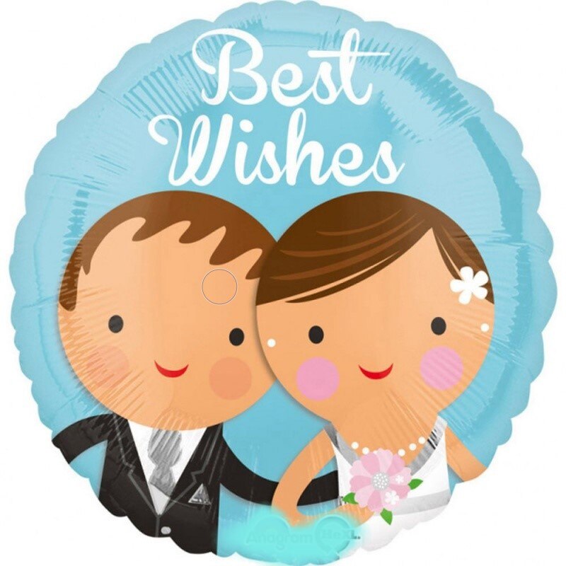 Balon folie 45 cm Best Wishes - Amscan 35186