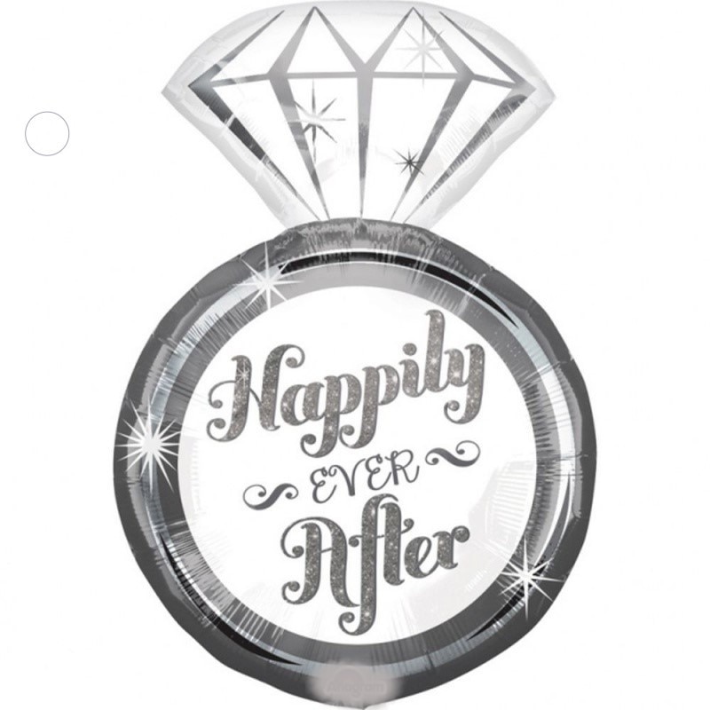 Balon Folie Figurina Inel - Happily ever after - 45 x 68 cm, Amscan 34458