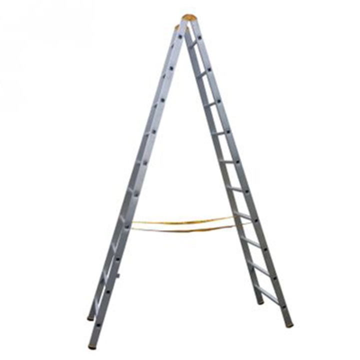 Scara profesionala culisanta Alverosal Forte Plus, 2 tronsoane, 10 trepte, 4.96 m
