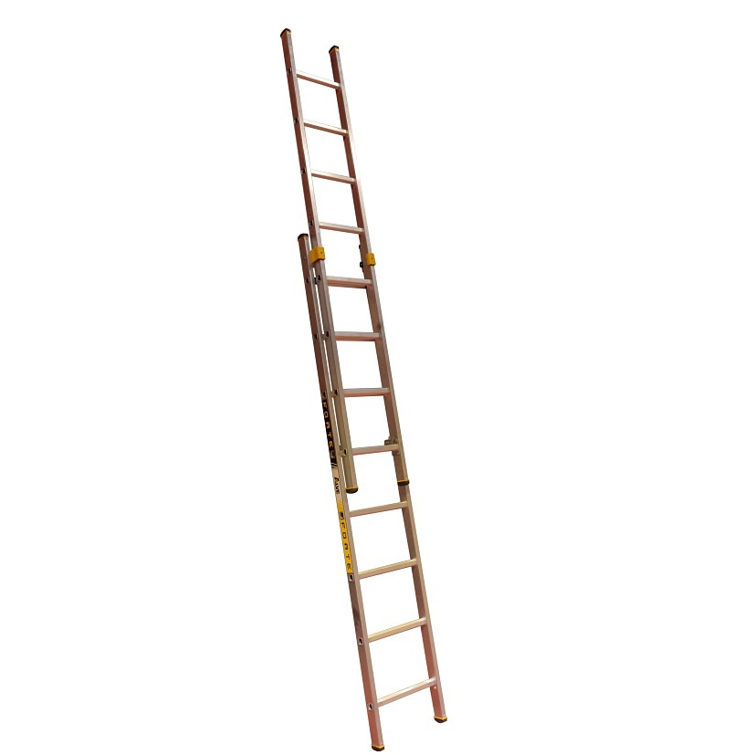 Scara profesionala culisanta Alverosal Forte Plus, 2 tronsoane, 8 trepte, 3.83 m
