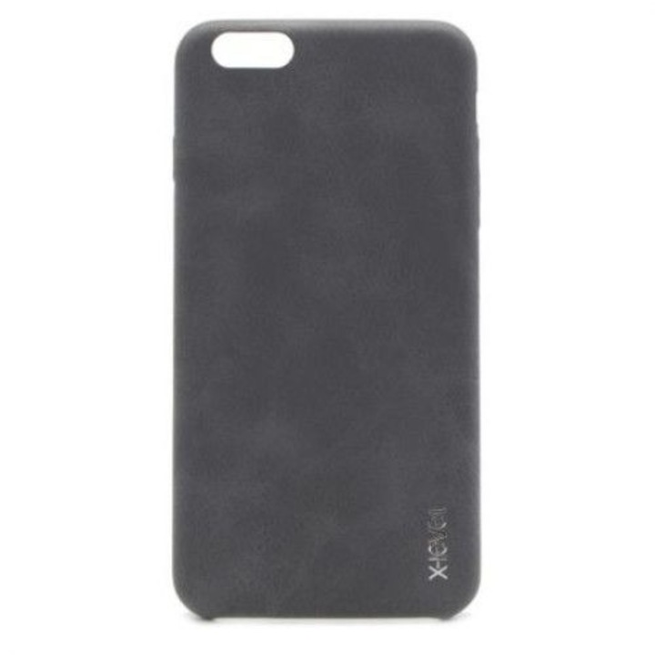 Калъф X-LEVEL за Apple iPhone 6S Plus Vintage черна екологична кожа