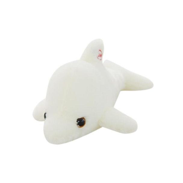 Jucarie de plus delfin cu lumina led,alb