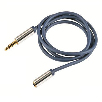 Cablu audio stereo, 2 mufe Jack 3.5 mm, contacte metalice aurite, 2.5 m Cablu audio stereo, 2 mufe Jack 3.5 mm, contacte metalice aurite, 2.5 m