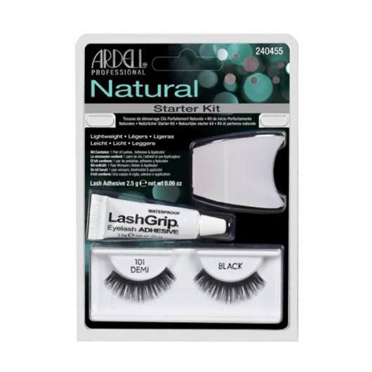 Kit Gene false, din par natural, adeziv si aplicator, Ardell Fashion Lash Starterkit 101