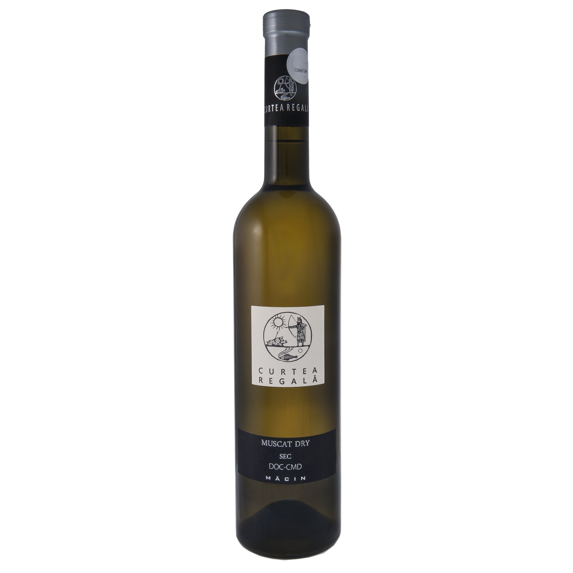 Curtea Regala Muscat Dry, Alb sec, 0.75 l, Vin din Podgoria Sarica Niculitel DOC-CMD