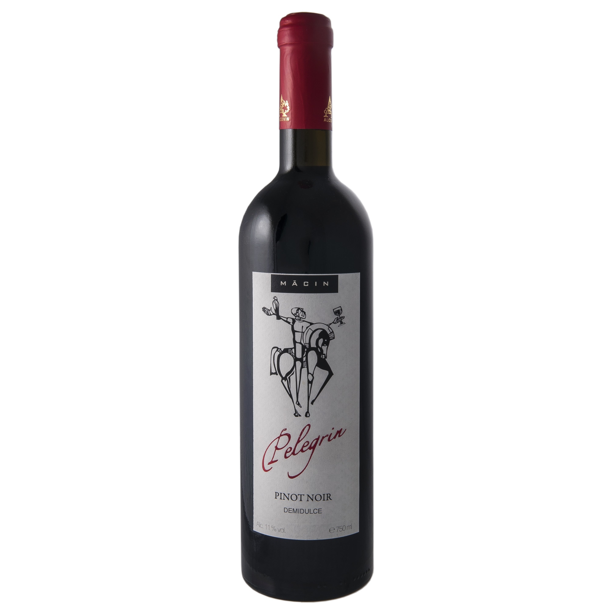 Pelegrin Pinot Noir 0.75 l, Rosu demidulce, Vin din Podgoria Sarica Niculitel DOC-CMD