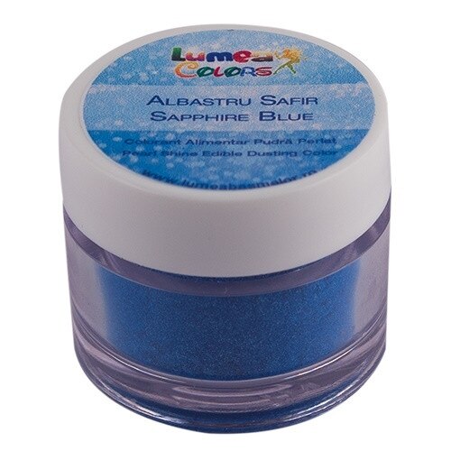 Colorant alimentar pudra perlat albastru, 1.5 g - Lumea Colors