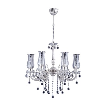 ZAZA LIGHTING Lustra cu 6 Brate Model cu 6 Brate E14x6 argintu si Bronz Living,Dormitor si Hol ZAZA LIGHTING Lustra cu 6 Brate Model cu 6 Brate E14x6 argintu si Bronz Living,Dormitor si Hol