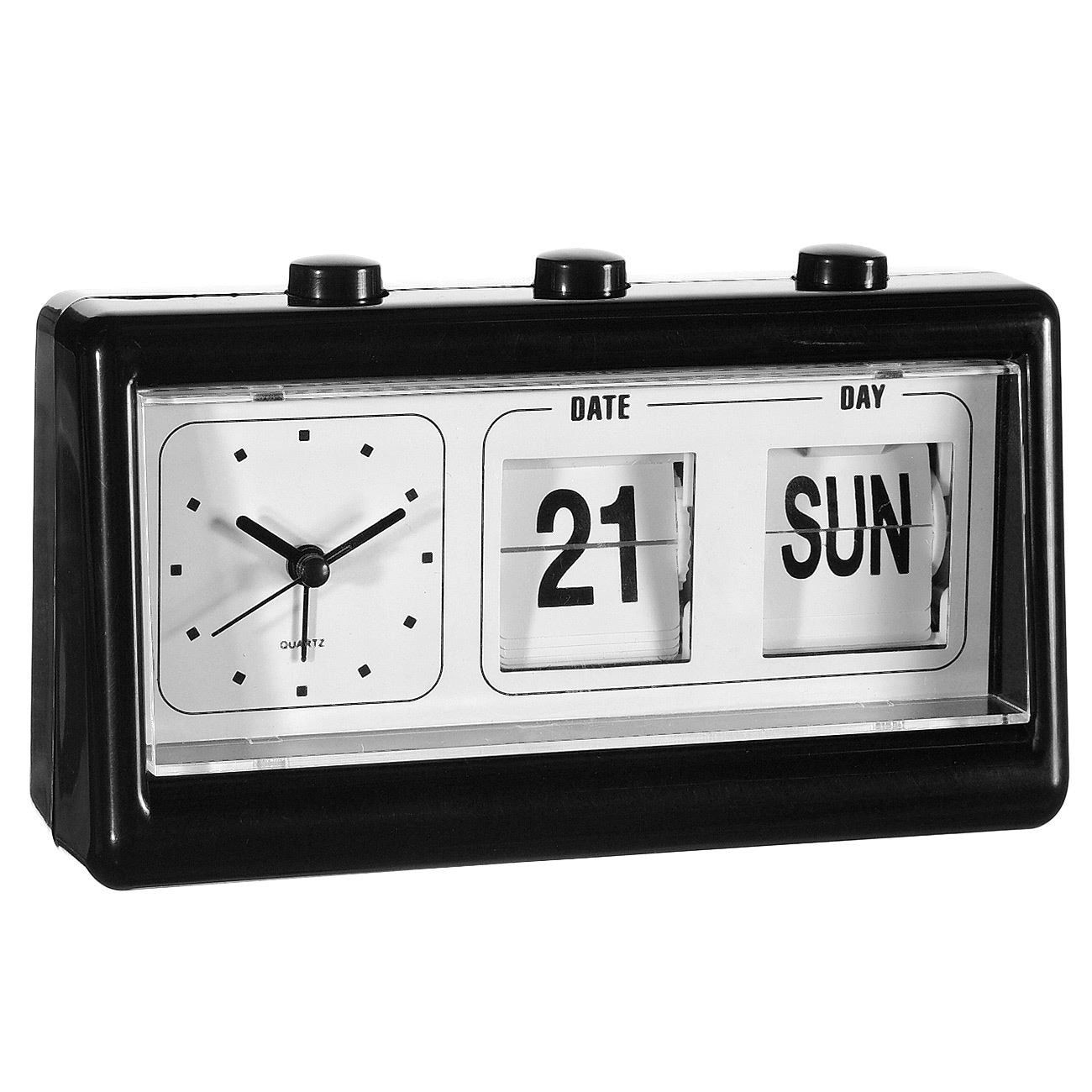 Ceas desteptator, Zola®, cu alarma si calendar - Negru
