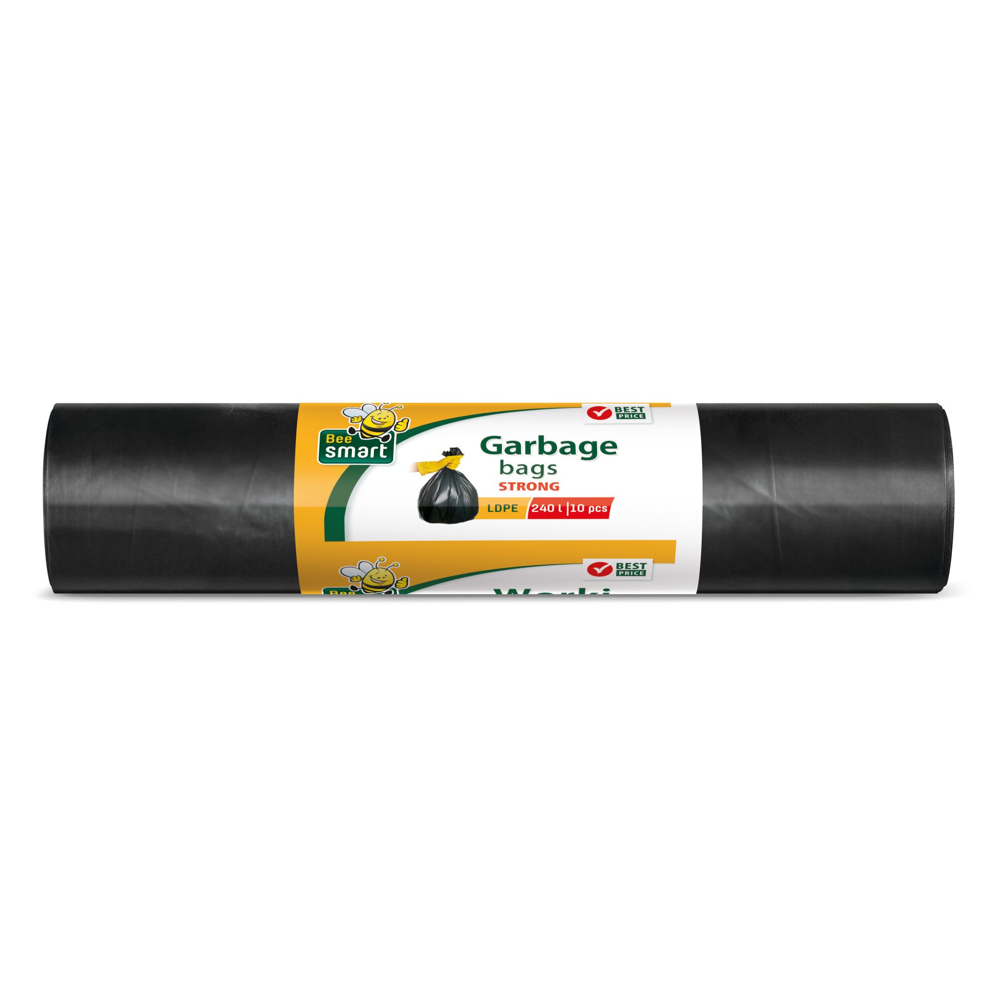 Saci menajeri Paclan Bee Smart Strong 240l negri 110cmx123cm 10buc