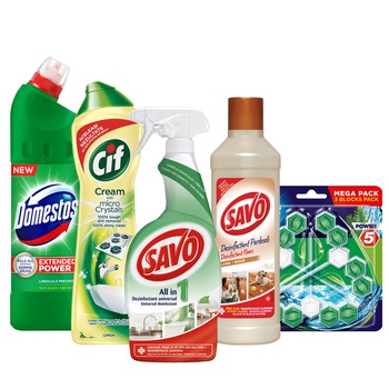 Pachet Promo MixBox 3 Curatenia Casei Cif + Domestos + Savo Pachet Promo MixBox 3 Curatenia Casei Cif + Domestos + Savo