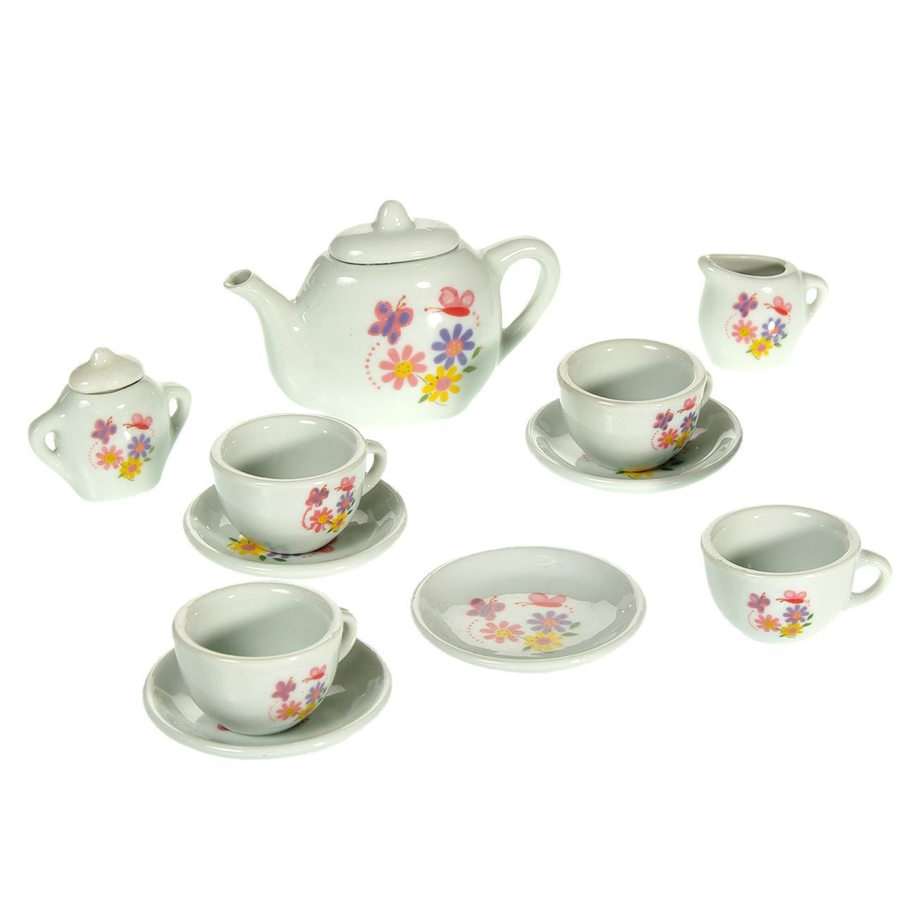Set pentru ceai i-JMB, 13 bucati, portelan, 25x20.5x5 cm