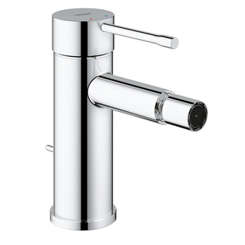 Baterie bideu Grohe Essence, monocomanda, 1/2'', marimea S, cartus ceramic, limitator temperatura, set evacuare cu tija, crom Baterie bideu Grohe Essence, monocomanda, 1/2'', marimea S, cartus ceramic, limitator temperatura, set evacuare cu tija, crom
